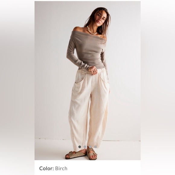Free People High Road Barrel Pant-Birch-XS-NWT - Picture 1 of 8